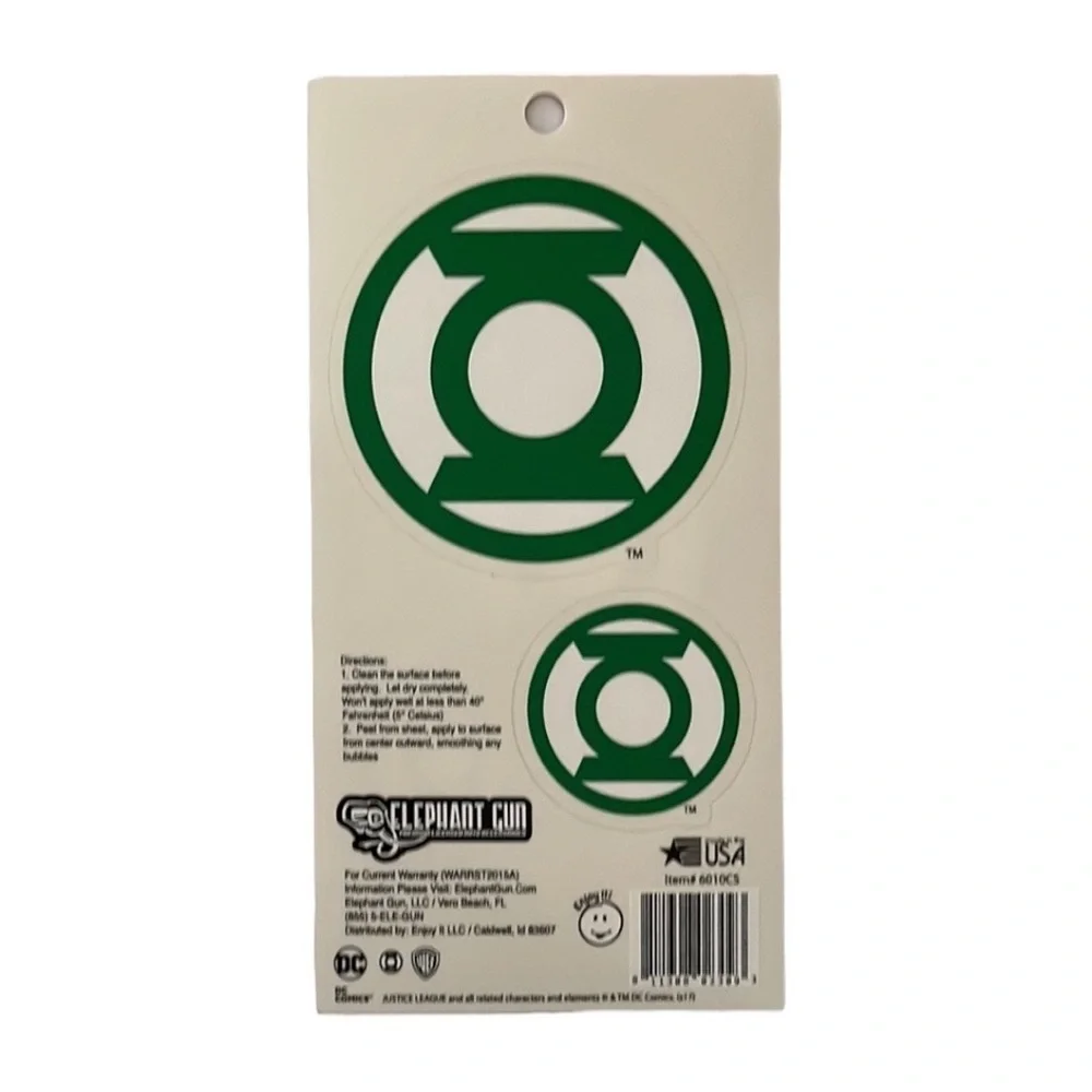 Justice League Car Decal Green Lantern Logo 3.5” and 2” DC Comic USA Stickers‎